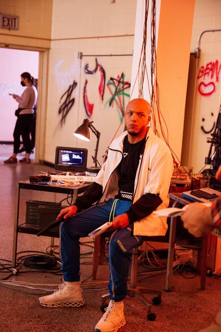 Behind the scenes photo 29 from Clone Cops production showing schyler tillett preparing for a scene